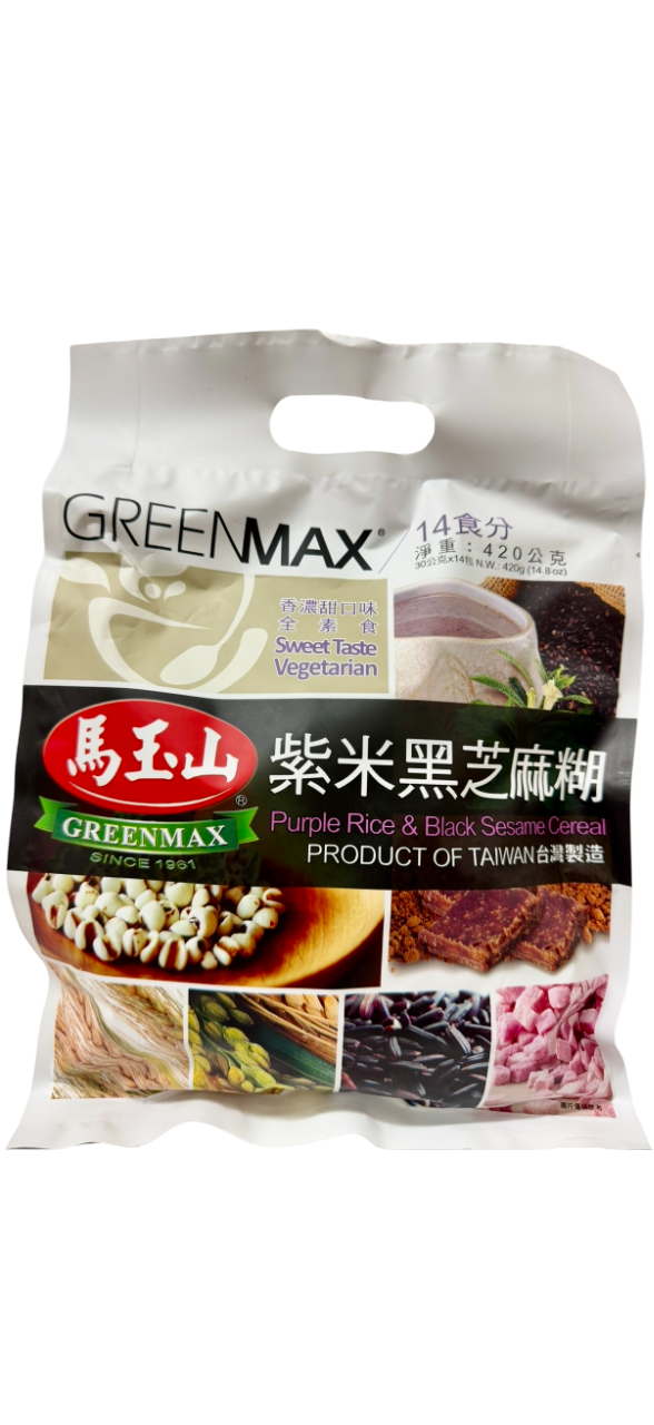 马玉山Greenmax 紫米黑芝麻糊Purple Rice & Black Sesame Cereal 30g x
