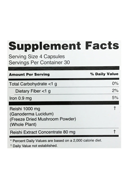 Hsu's Japanese Reishi Mushroom Capsule (120 Veggie Capsules) 许氏牌 灵芝胶囊