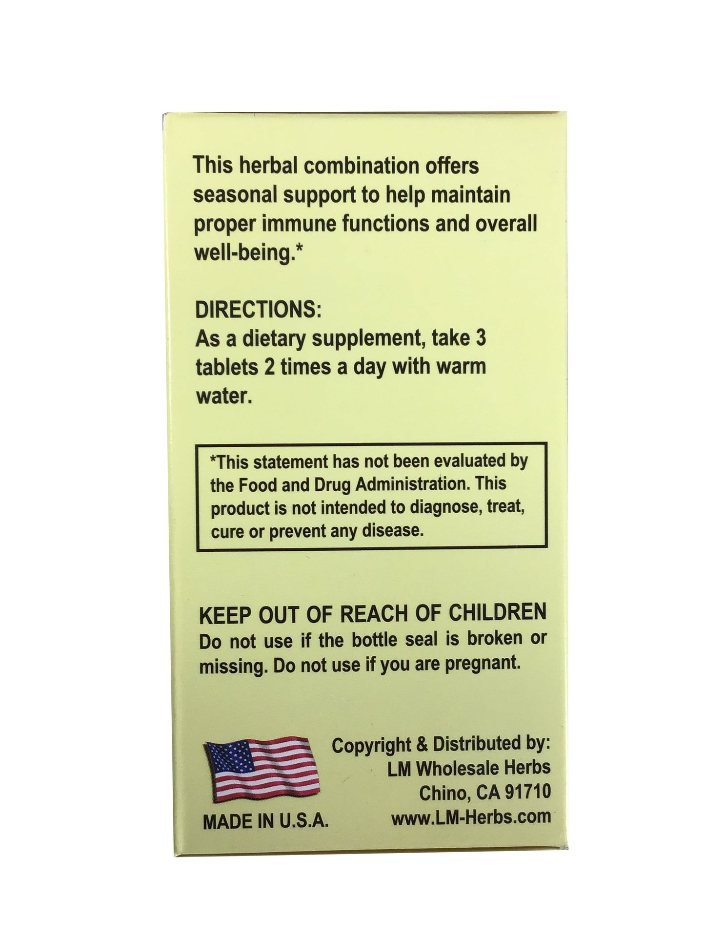 Honeysuckle Blend (30 Tablets) 老威LW 感冒清 (30片)