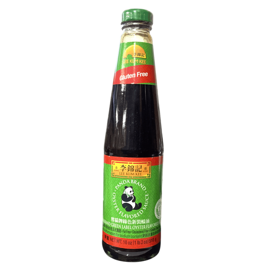 Lee Kum Kee Gluten Free Panda Brand Green Label Oyster Flavored Sauce香港李锦记熊猫牌绿色新装蚝油