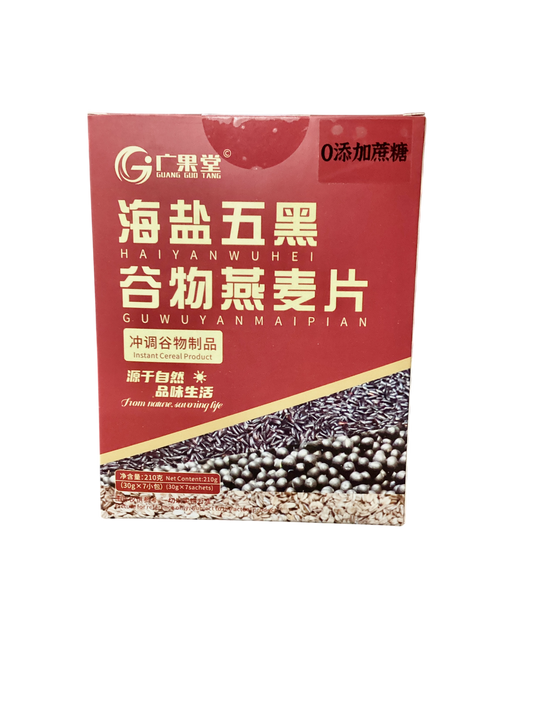 广果堂 海盐五黑谷物燕麦片 210g