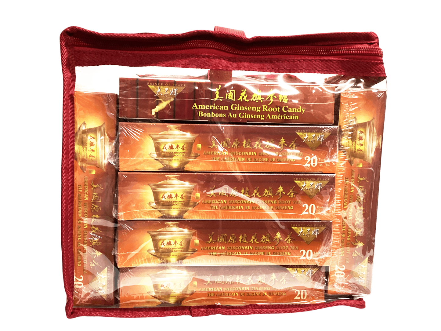 PRINCE OF PEACE American Wisconsin Ginseng Root Tea & Candy Gift set太子牌花旗参茶&参糖礼盒