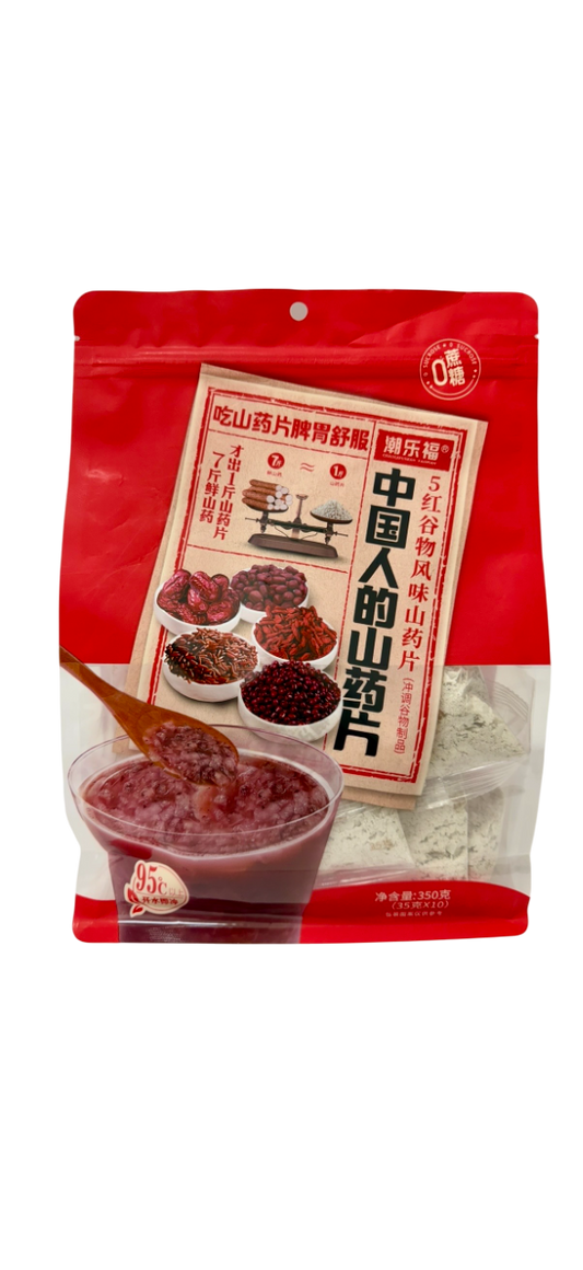 潮乐福 5红谷物风味山药片 Chinese Yam Slices 5 Red Grains Flavor 35g x10