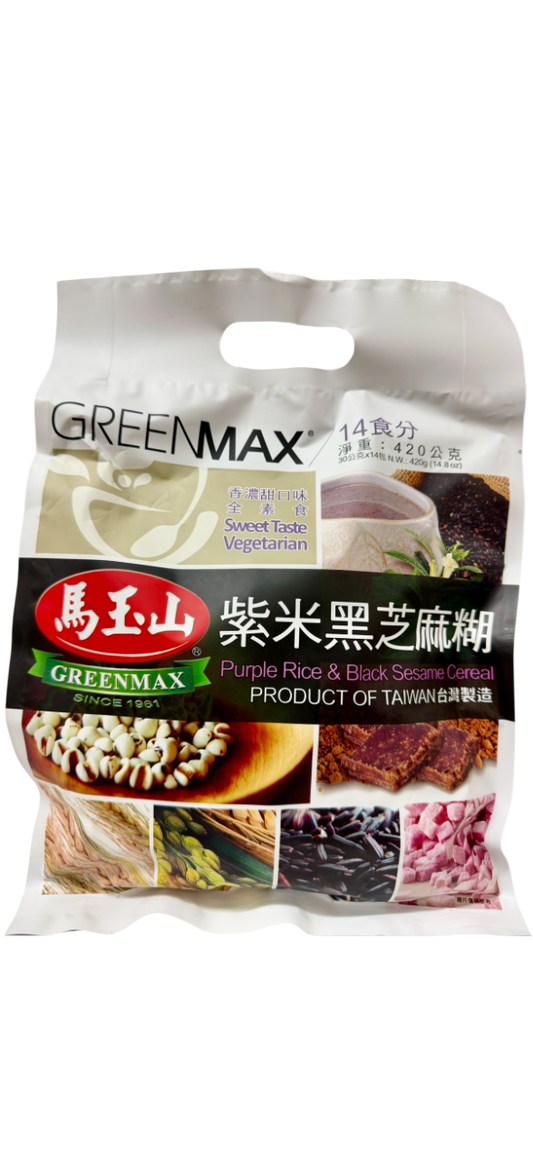 马玉山 Greenmax  紫米黑芝麻糊 Purple Rice & Black Sesame Cereal 30g x 14