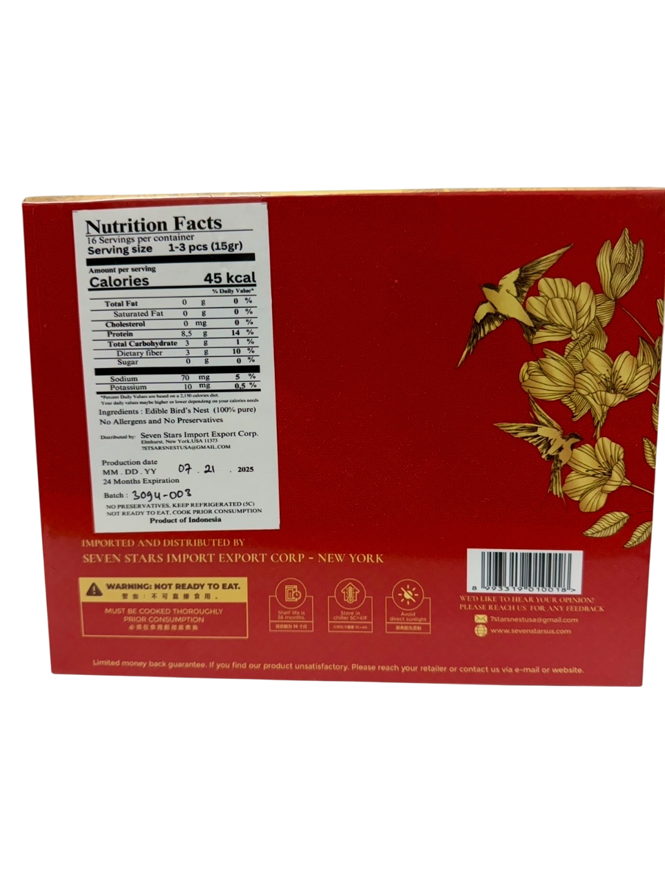 7 Stars Bird's Nest 七星燕 AAAAA 8oz