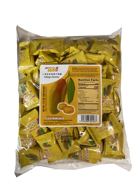 Cocoaland Lot 100 Mango Gummy Made in Malaysia 一百份芒果果汁软糖