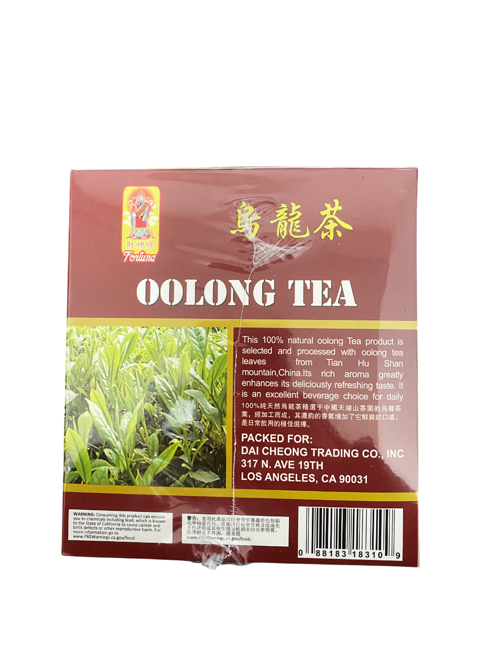 Fortuna Oolong Tea 烏龍茶 100 bags 200g