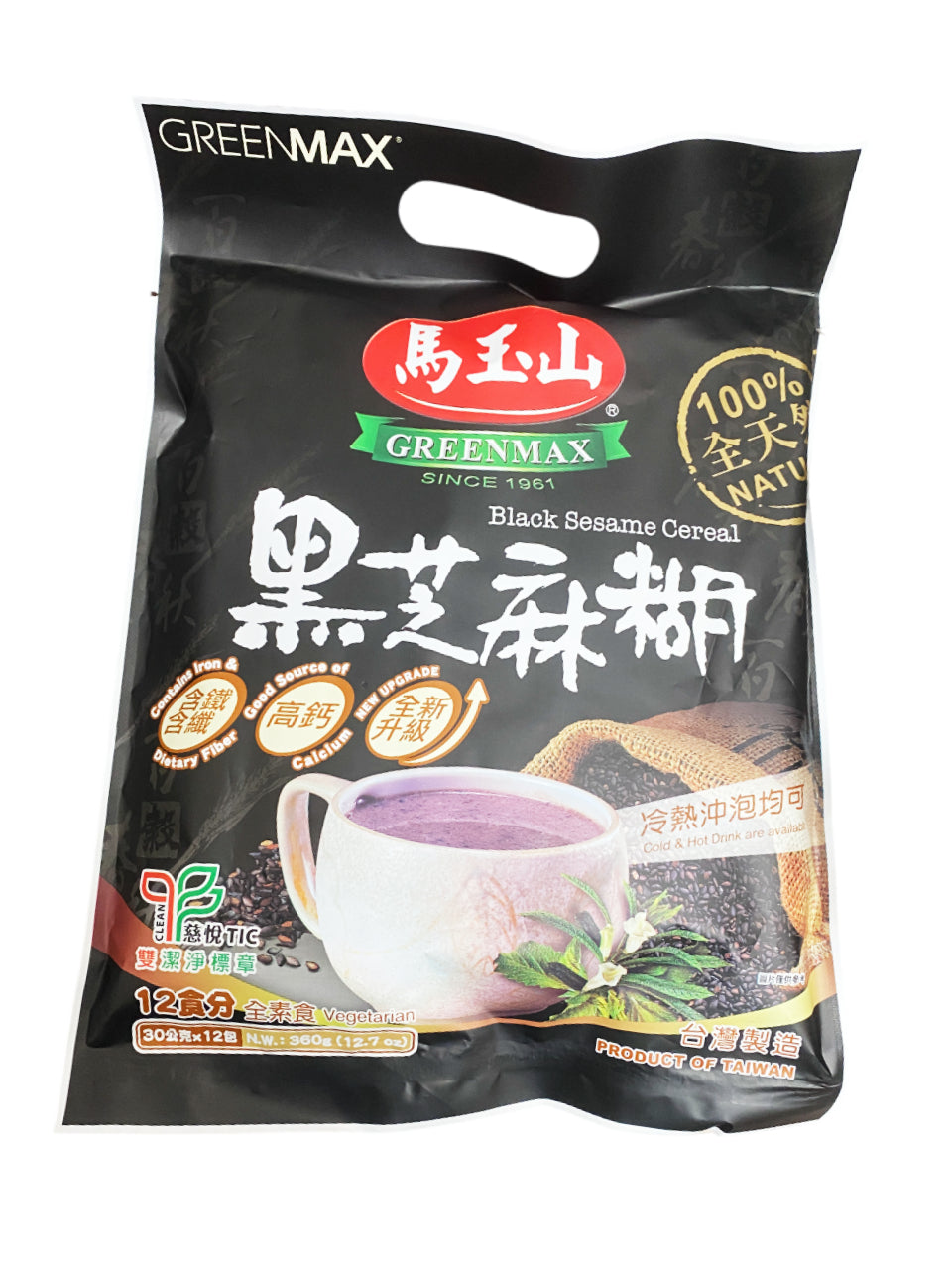 馬玉山黑芝麻糊 Greenmax Black Sesame Cereal 12 bags