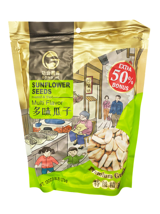 多味瓜子 Gong He Sunflower Seeds Multi Flavor 375g