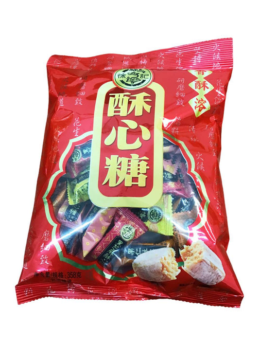 HSU FU CHI Assorted Peanut Crisp Candy, Cashew Nut/Peanut/Coconut 徐福记 酥心糖 4种口味