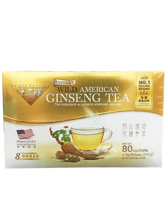 PoP Instant Wild American Ginseng Tea 太子牌 野山花旗参速溶茶颗粒冲剂 - 80 Teabags