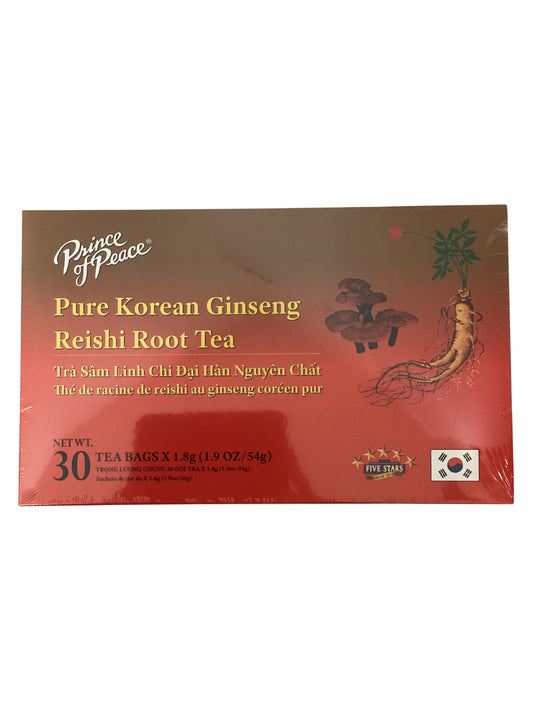 PoP Pure Korean Ginseng Reishi Root Tea 太子牌 纯正原枝 高丽参灵芝茶 30 Tea Bags