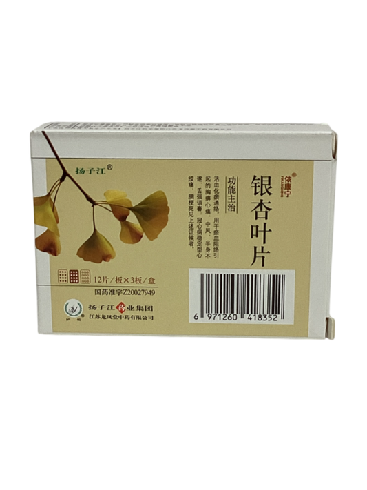 Ginkgo Biloba Leaf Tablets 银杏叶片  (Yin Xing Ye Pian)