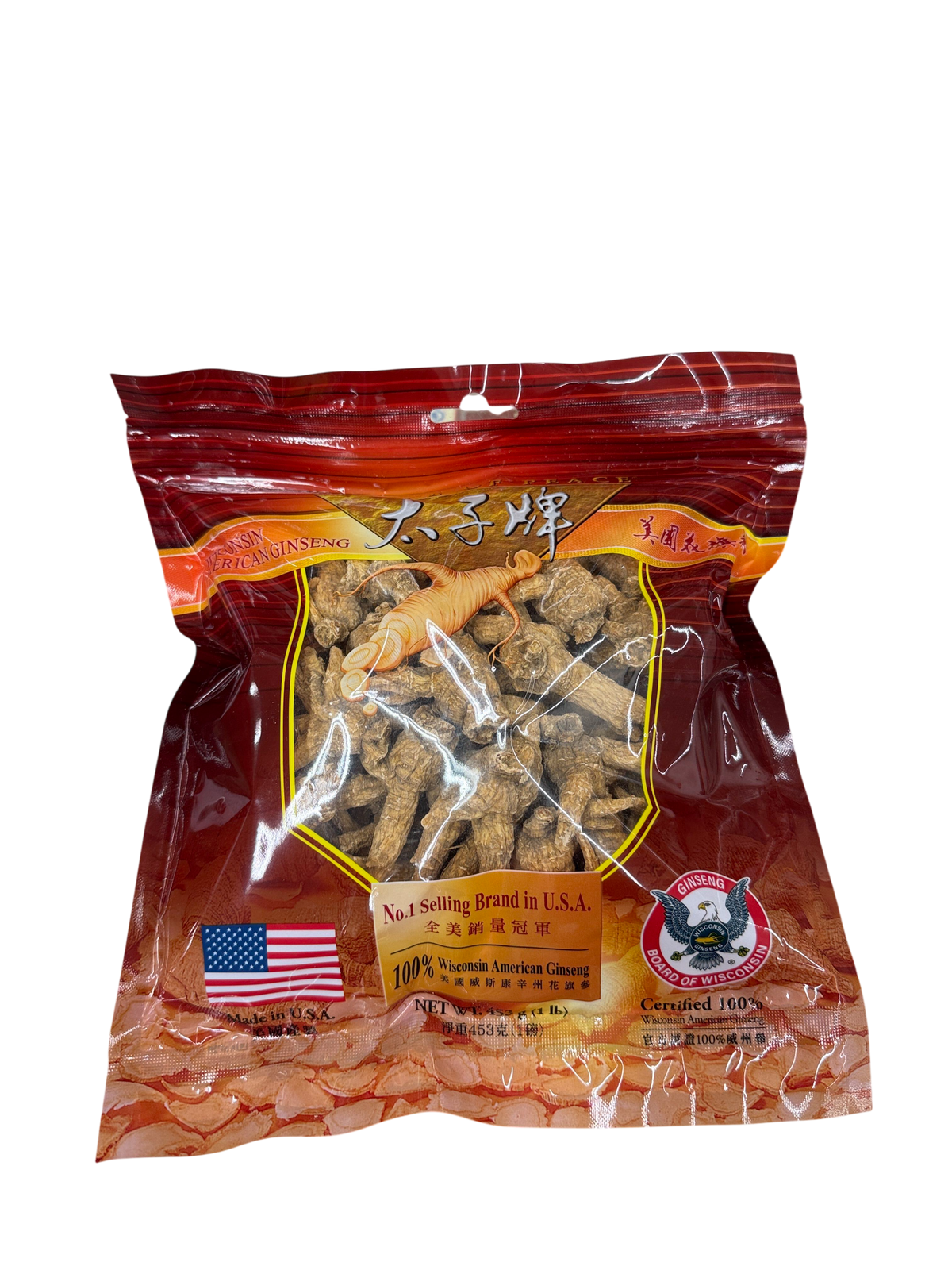 Prince of Peace Combo American Ginseng Root Tea with Honey & 1lb American Ginseng  & 4oz American Ginseng