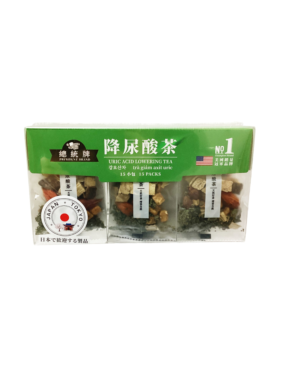 President Brand Uric Acid Lowering Tea 15 packs 總統牌降尿酸茶 15包