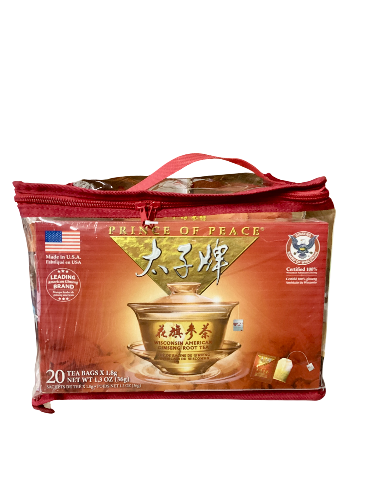 6+1 Prince of Peace Combo Pack 6 American Ginseng Root Tea 1 American Ginseng Root Candy. 6包花旗参茶1包花旗参糖
