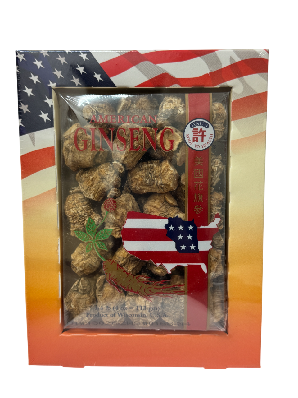 Hsu's American Ginseng 4oz 168-M4 许氏美国花旗参 珍珠参中号