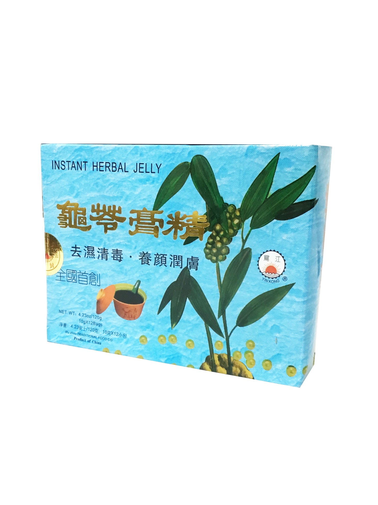 YIN KONG Gui Ling Gao Instant Herbal Jelly - 鴦江牌 龟苓膏精 (12 bags) 120g