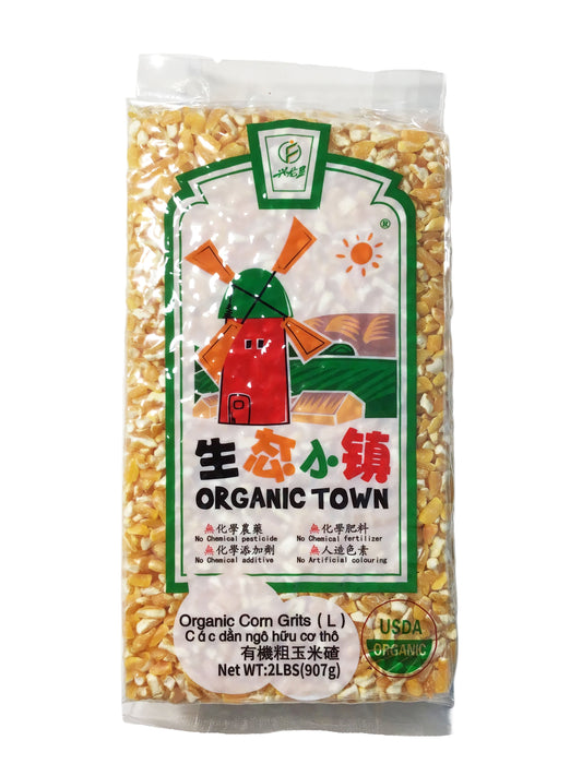 Organic Town Corn Grits 2 lb 兴龙垦 生态小镇 有机粗玉米碴