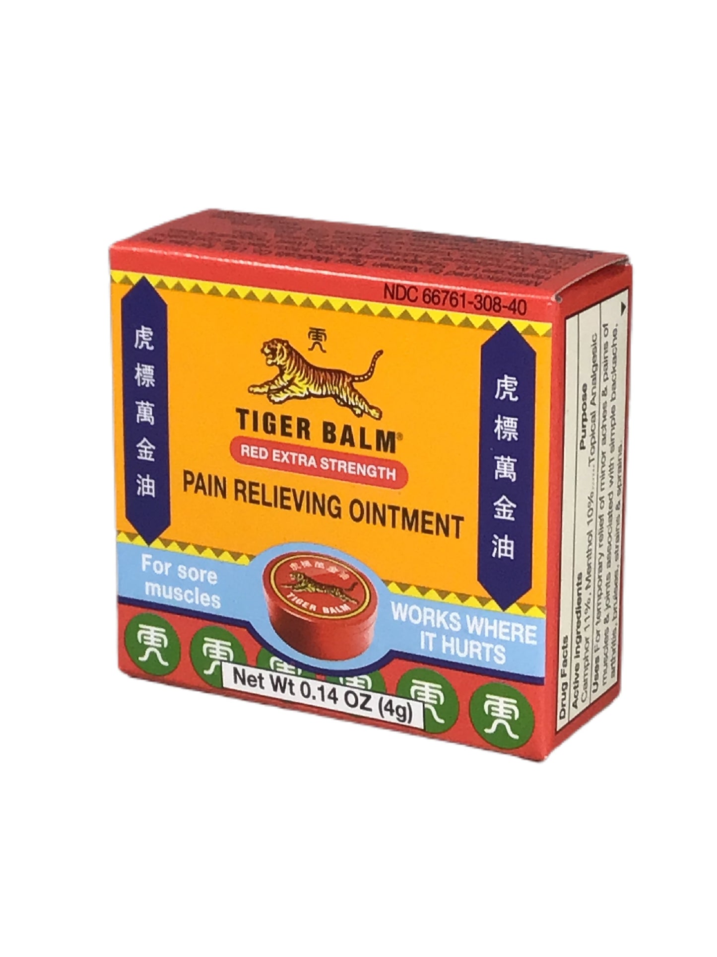 Tiger Balm Red Ointment 虎标黄金油 红 4g