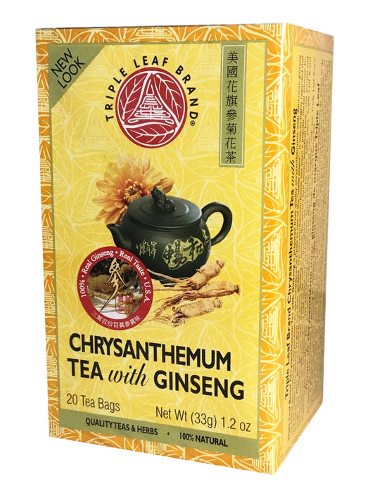 Triple Leaf Brand Chrysanthemum Tea with Ginseng 美国花旗参菊花茶