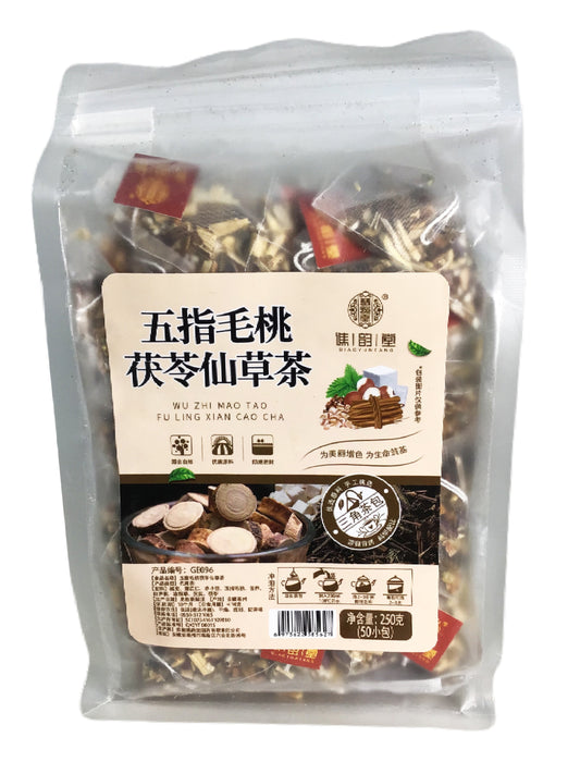 QIAOYUNTANG Hispid Fig Root and Poria Herbal Tea 谯韵堂 五指毛桃茯苓仙草茶