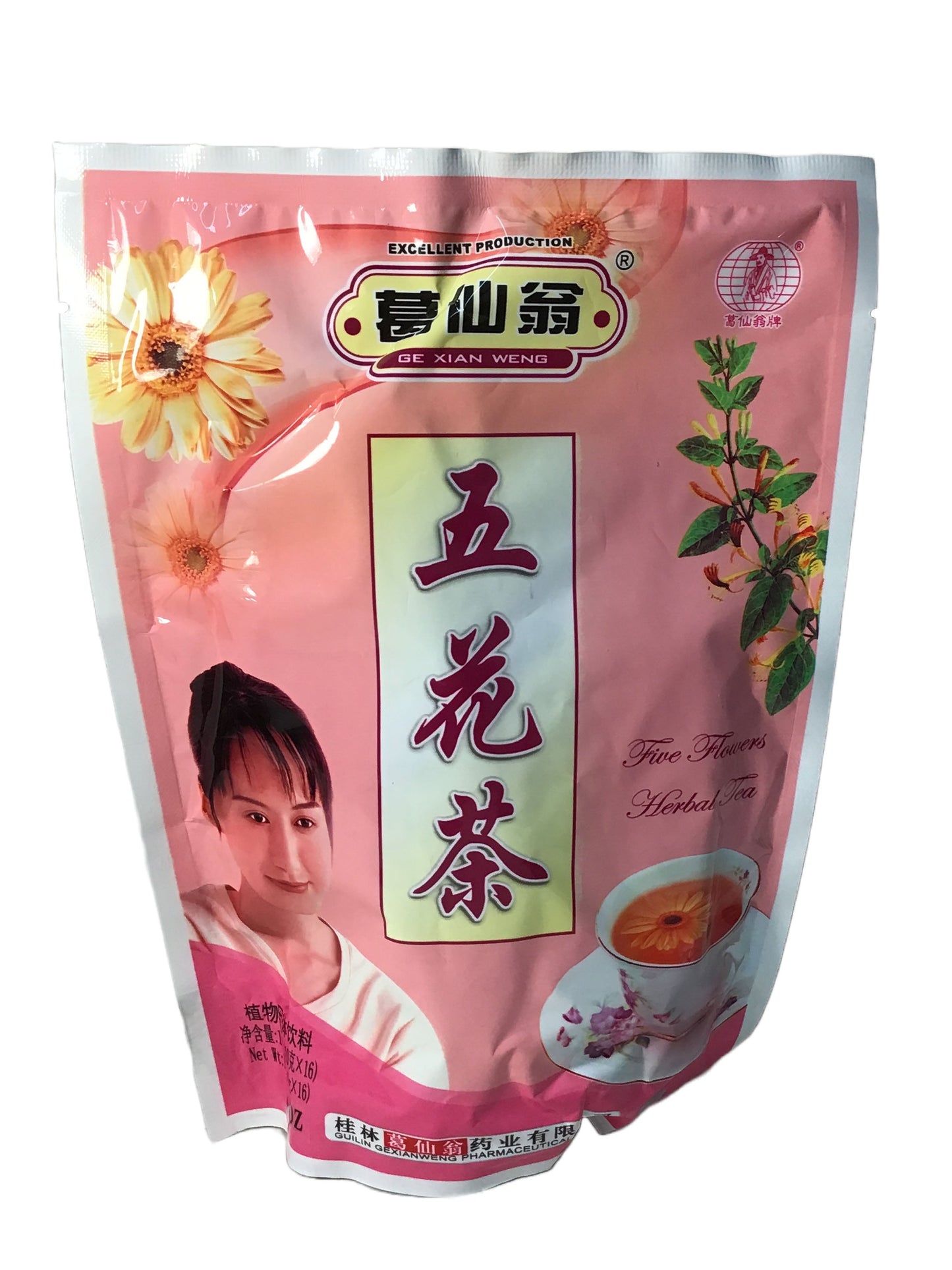 Five Flowers Herbal Tea (10 grams x 16 bags) 葛仙翁 五花茶 (10克 x 16包)