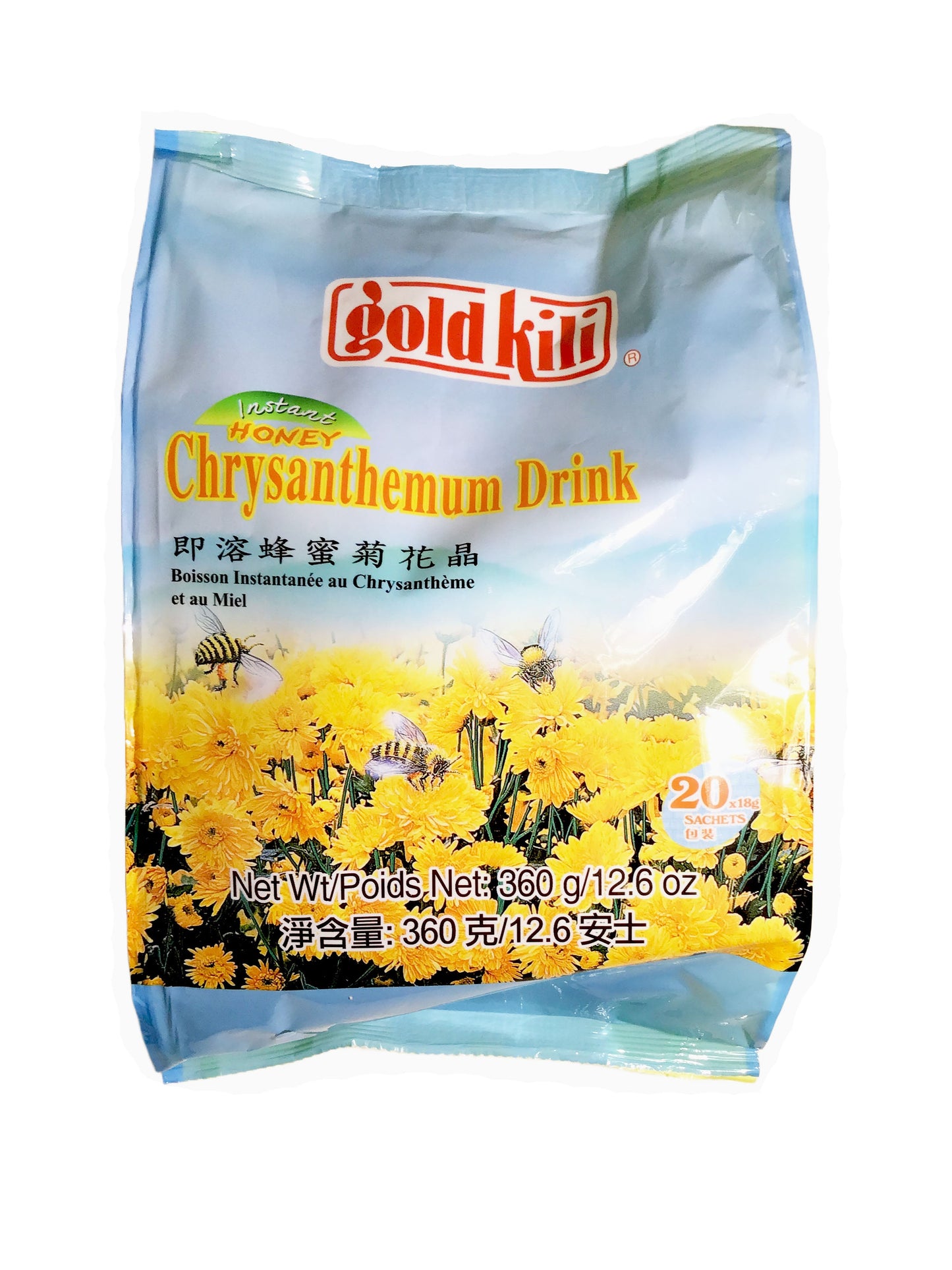 GOLD KILI Instant Honey Chrysanthemum Drink 即溶蜂蜜菊花晶, 20 Sachets