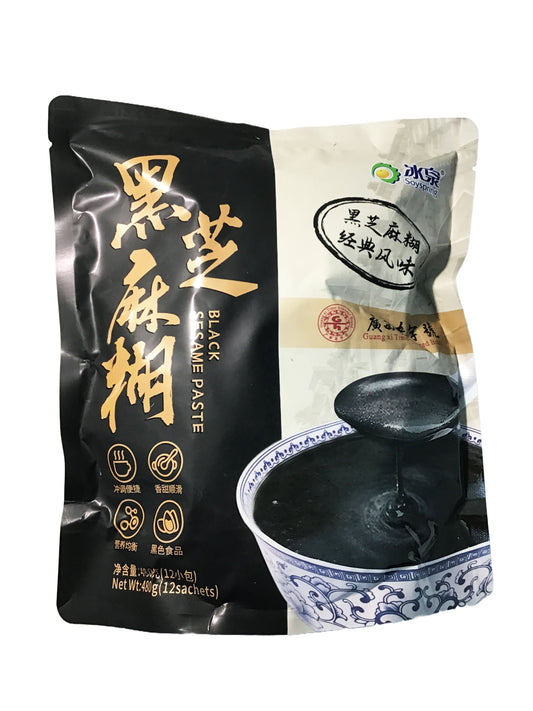 SOYSPRING Black Sesame Paste 冰泉 黑芝麻糊 (12 sachets) 480g