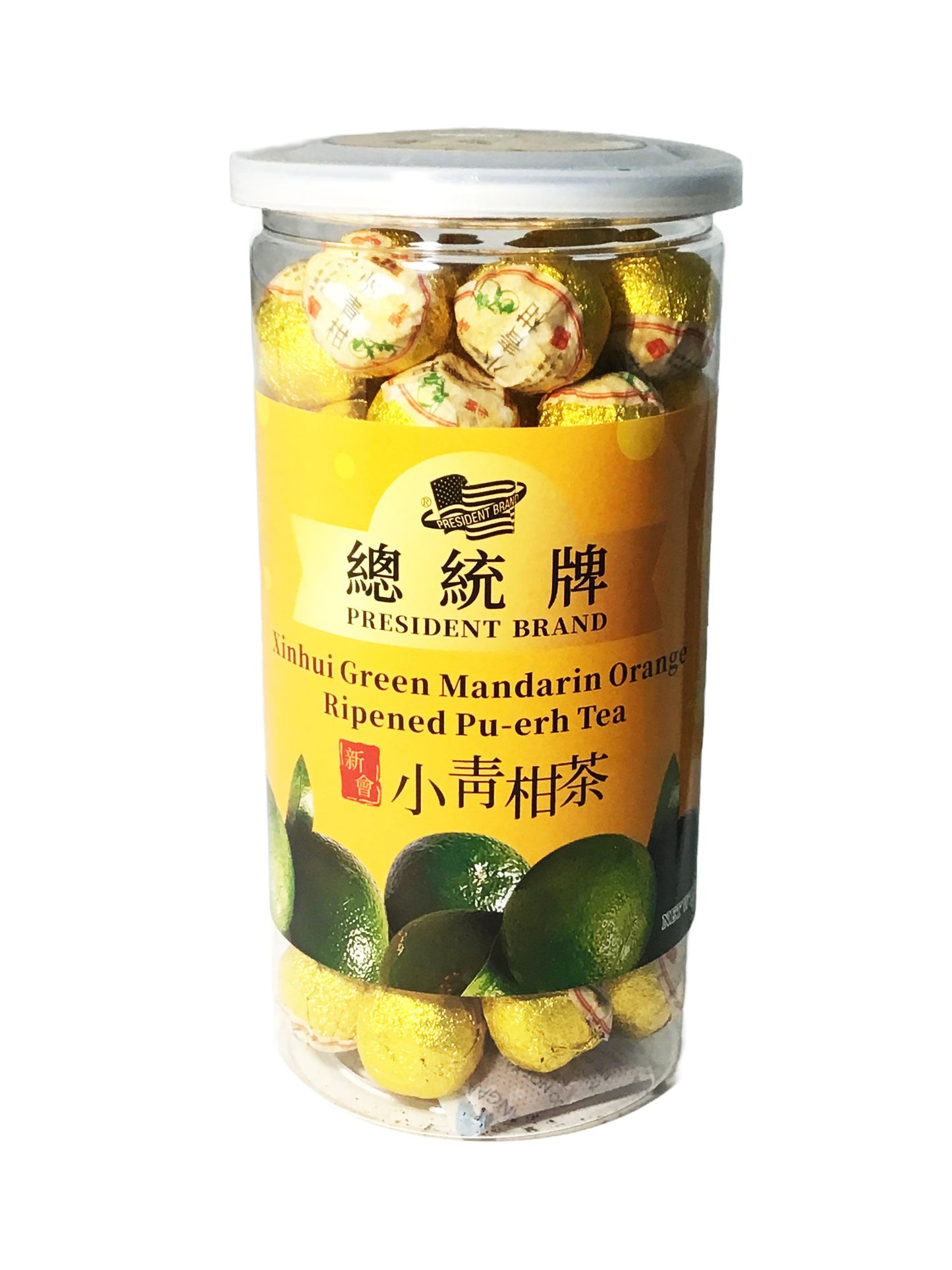 Xinhui Green Mandarin Orange Ripened Pu-erh Tea 12oz - 總統牌 小青柑茶