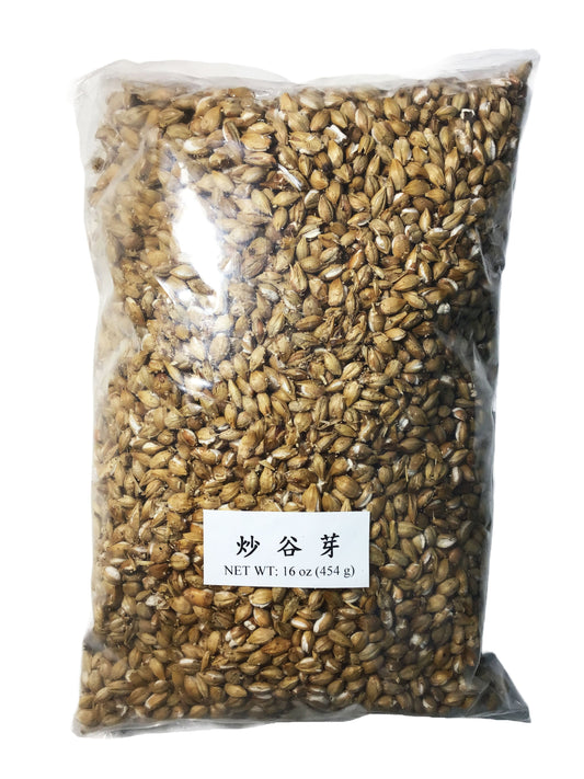 Prepared Rice Sprouts (Fructus Oryzae Germinatus) - 炒谷芽 (chǎo gǔ yá)