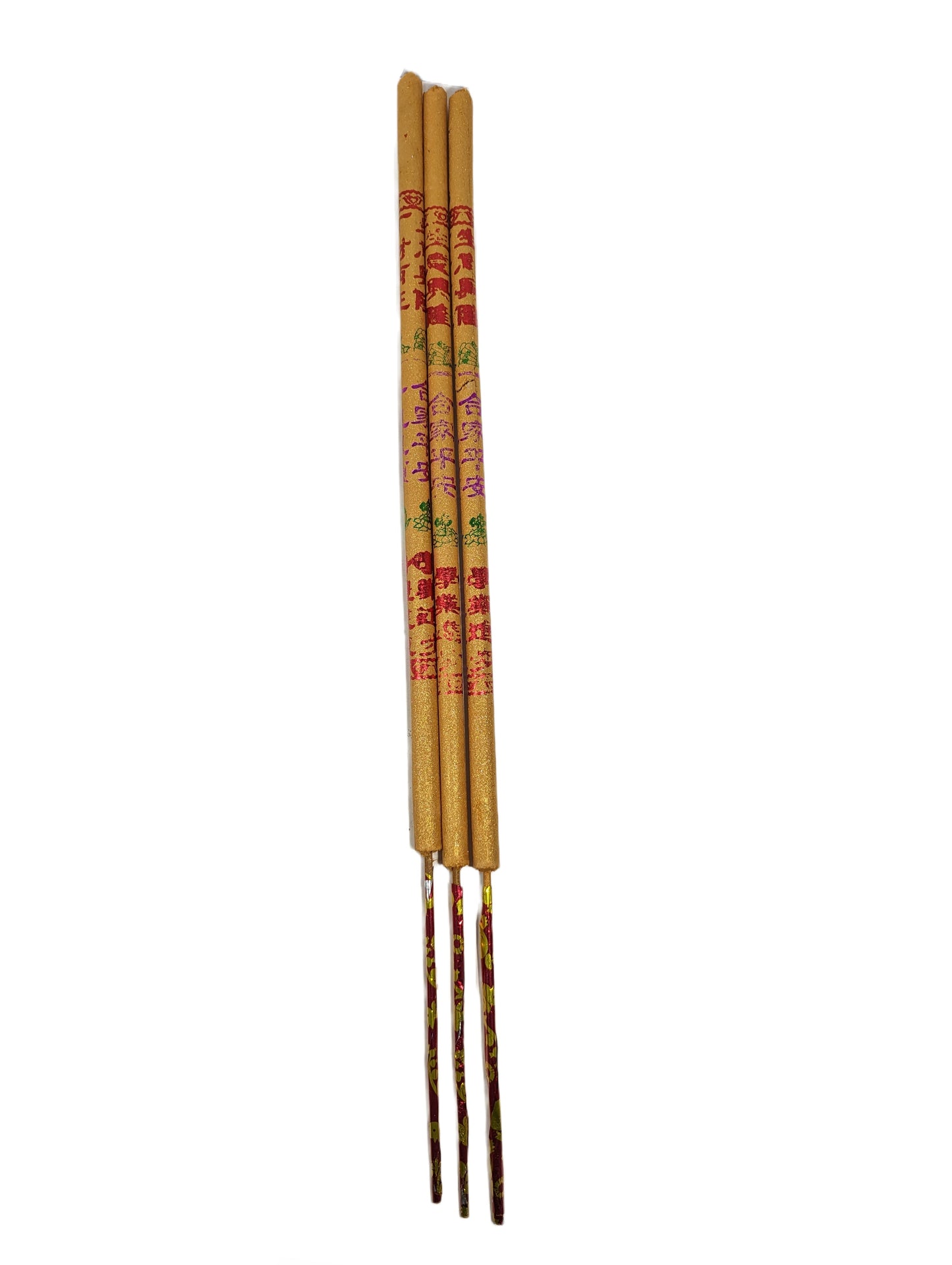 1.25cm Thick Incense Sticks for Wishes Prosperity and Health - 60cm Long 3 Sticks 生意兴隆 合家平安 粗香