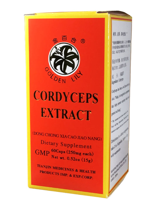 GOLDEN LILY Cordyceps Extract 金百合 冬虫夏草菌丝胶囊 60 Pills