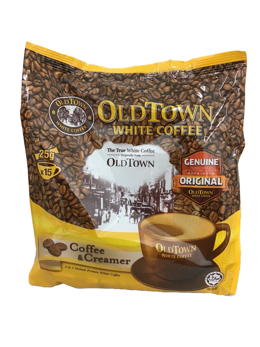 Old Town White Coffee 2 in 1 旧街场白咖啡 咖啡&奶精 二合一即溶白咖啡饮品 25g*15 sticks